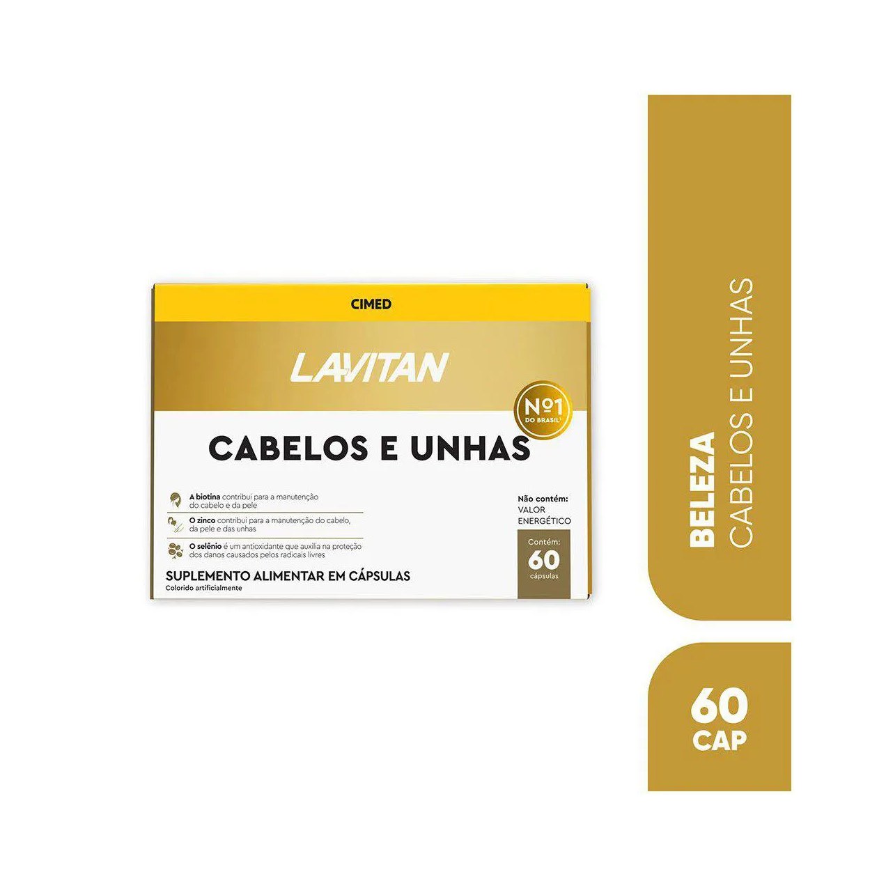 Suplemento Alimentar Capitrat Cabelos e Unhas com 60 cápsulas