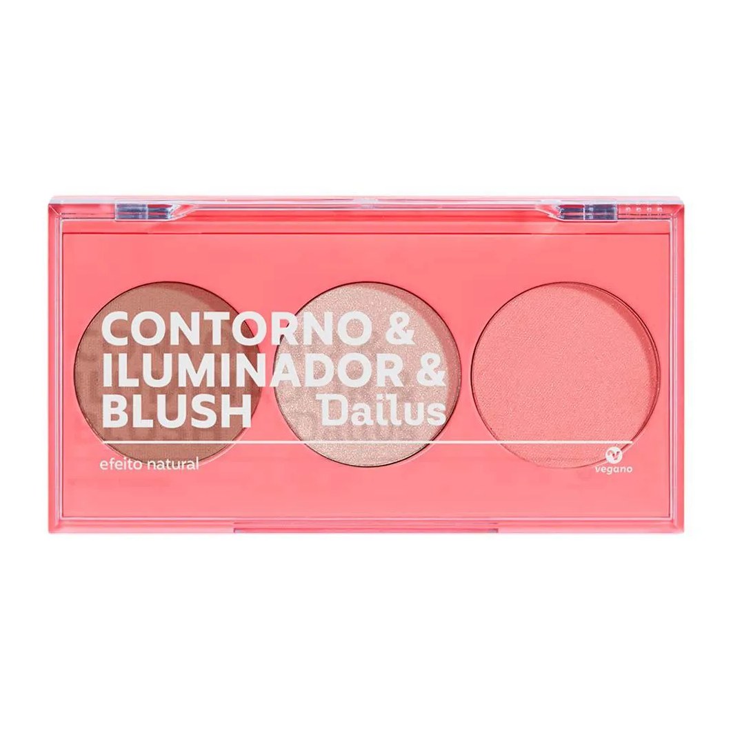 Paleta de Contorno & Iluminador & Blush Dailus Pele de Milhões 1 1 UN