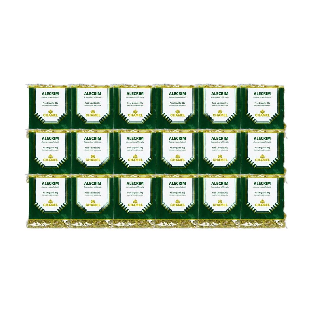 Kit 18X Chá Pacote Alecrim Folhas 30G - Chamel
