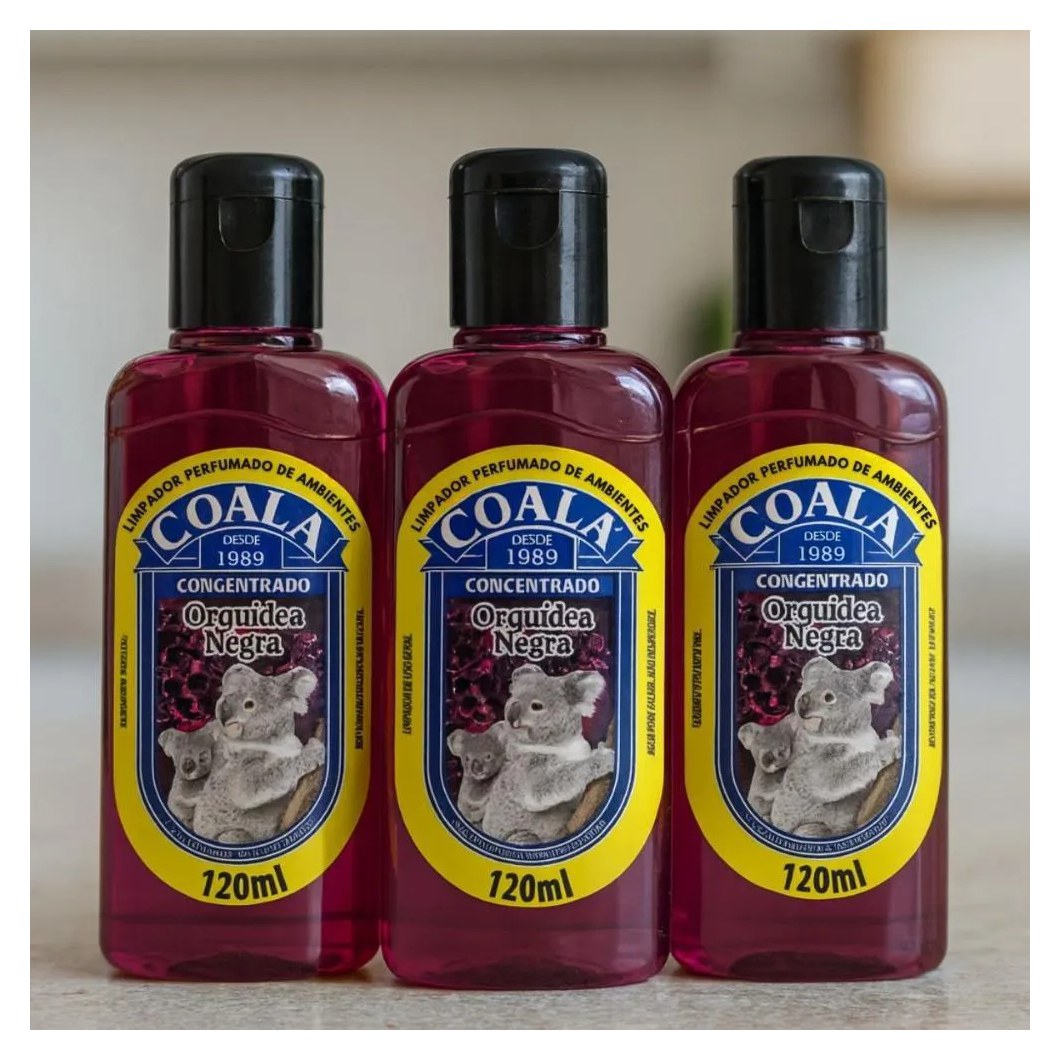 Kit Coala: 3 Limpadores Perfumados Orquídea Negra 120ml