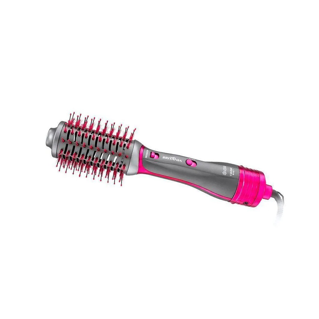 Escova Secadora Britânia Bes26Sr 4 em 1 1300W Prata e Rosa Bivolt