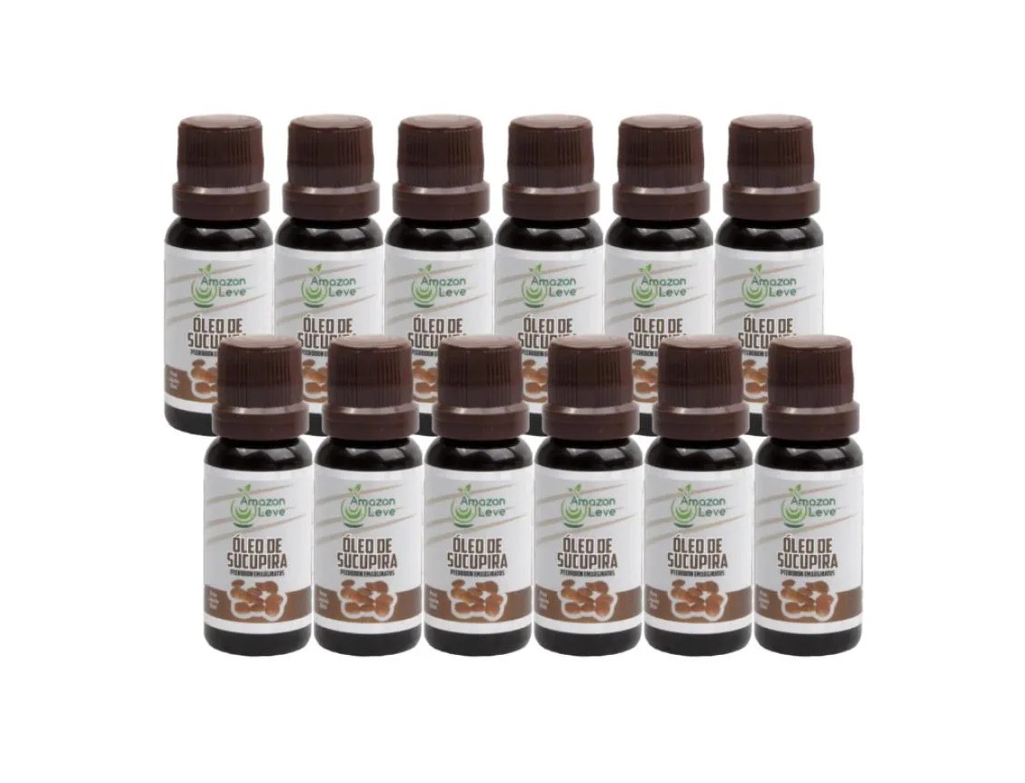 Kit 12Uni Óleos Vegetal Sucupiras Amazonleve 20Ml