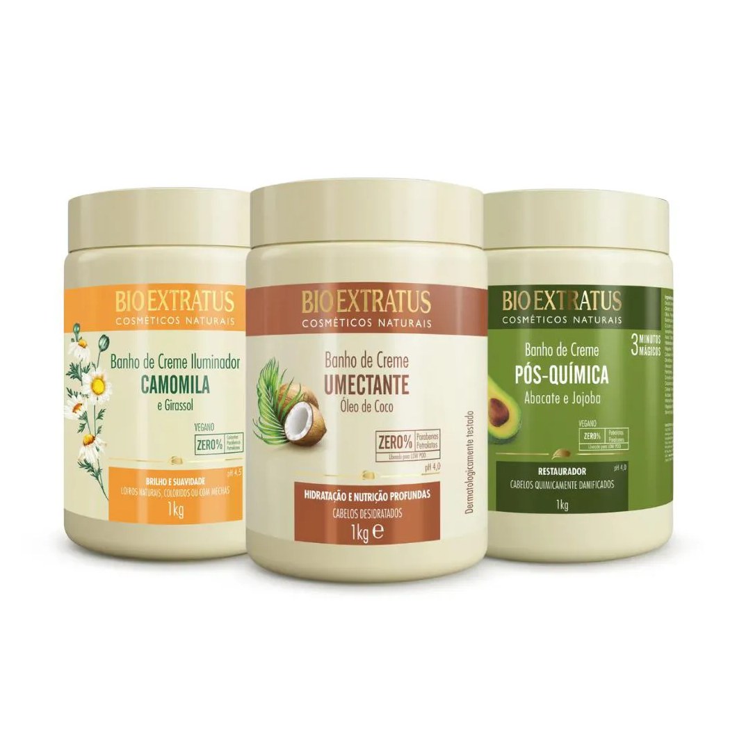 Cronograma Bio Extratus Camomila, Umectante e Pós Química 1kg
