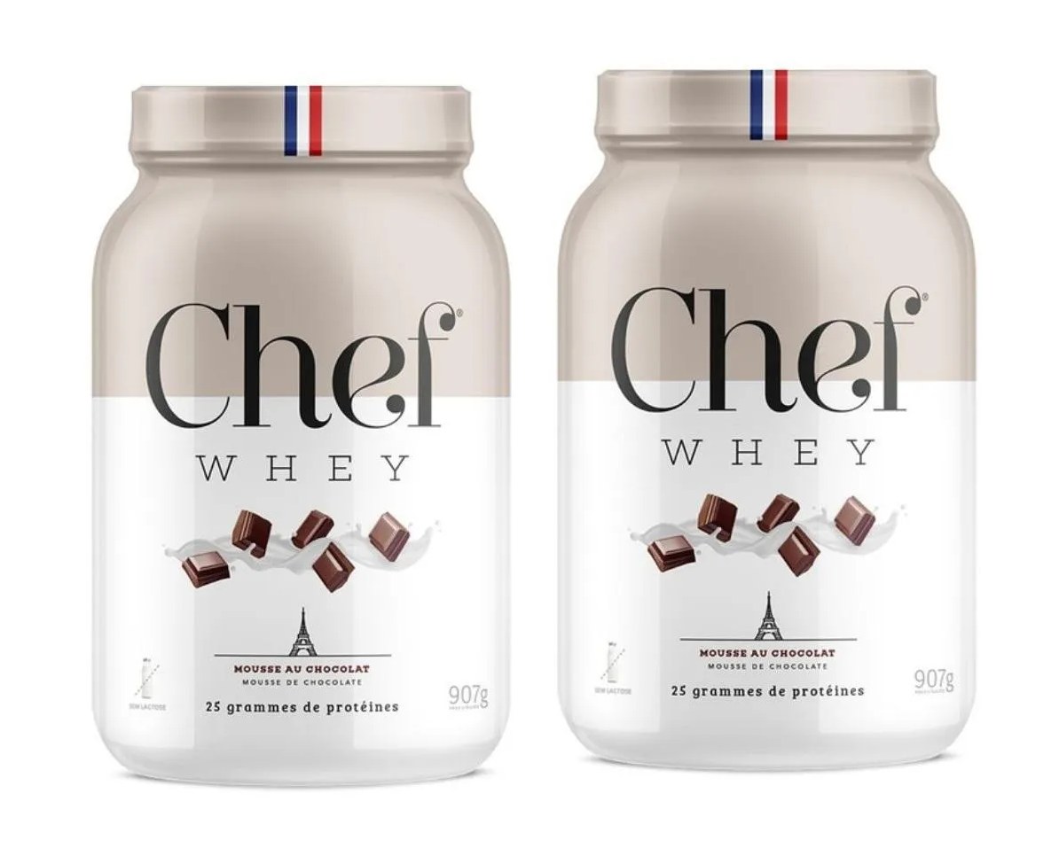 Combo 2 Whey Zero Lactose 907G Mousse de Chocolate - Chef Whey