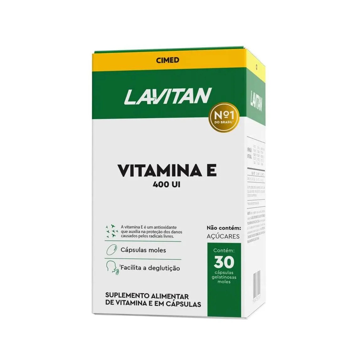 Lavitan Vitamina e 400Ui Suplemento - 30 Caps - Cimed