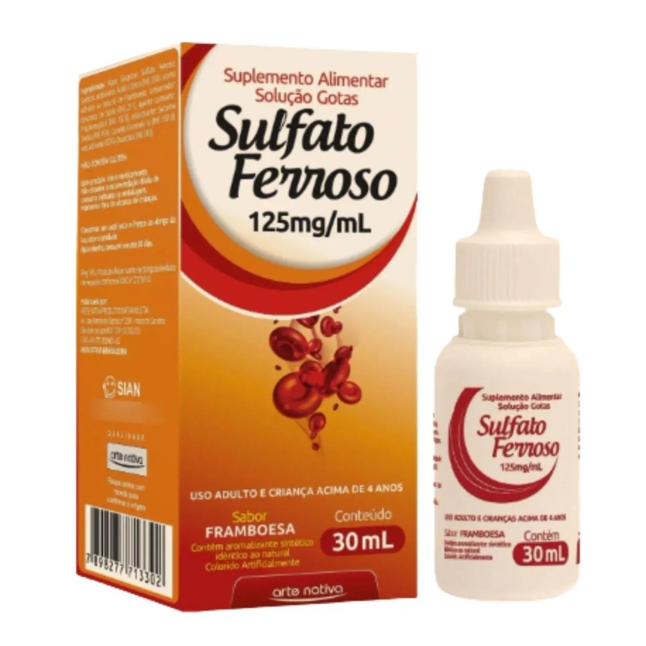 Sulfato Ferroso Gotas 30ml Arte Nativa Infantil