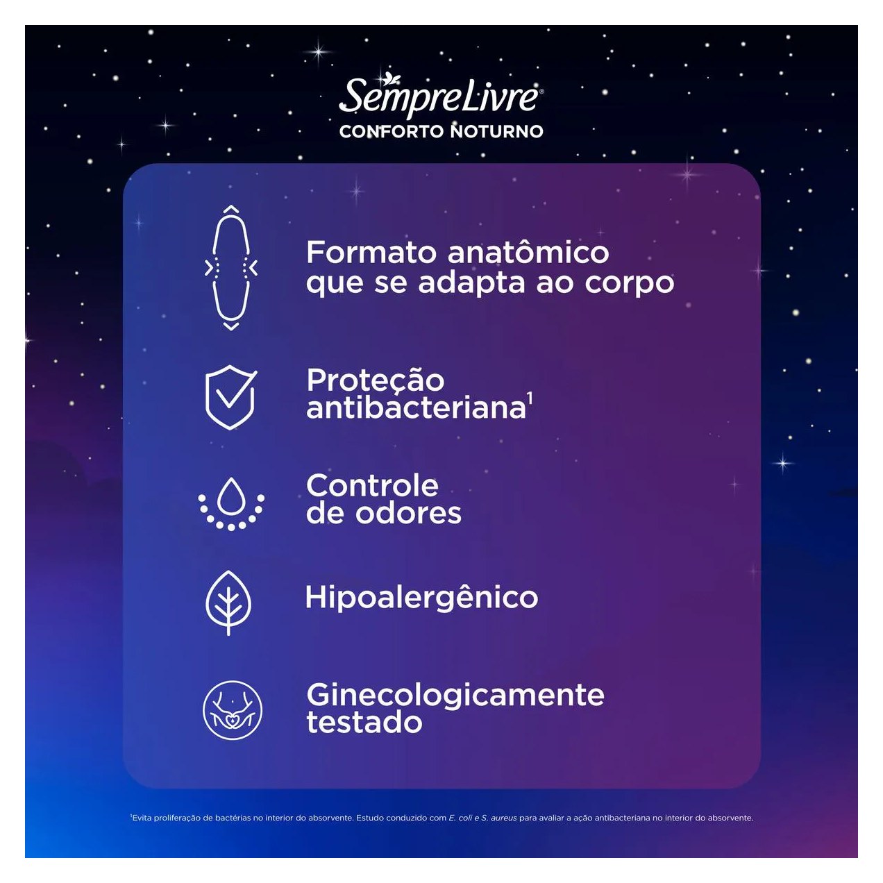 Absorvente Sempre Livre Conforto Noturno Cobertura Suave Com Abas 32 unidades