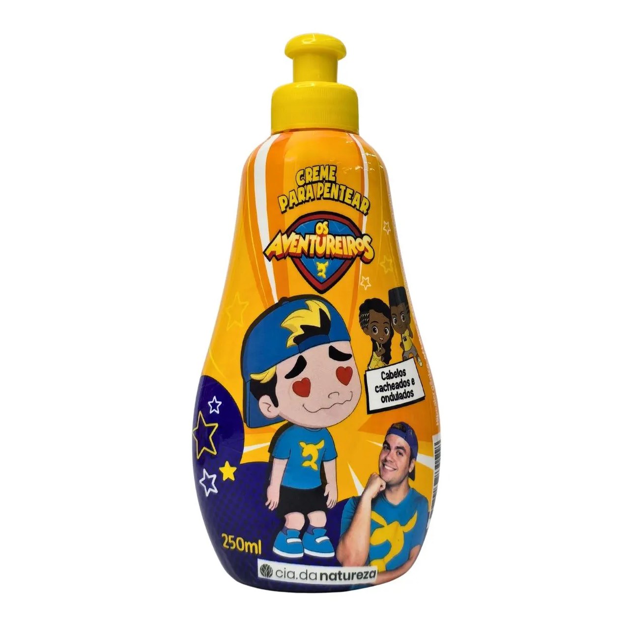 Creme de Pentear para Cabelos Cacheados e Ondulados os Aventureiros Luccas Neto Cia. da Natureza 250Ml