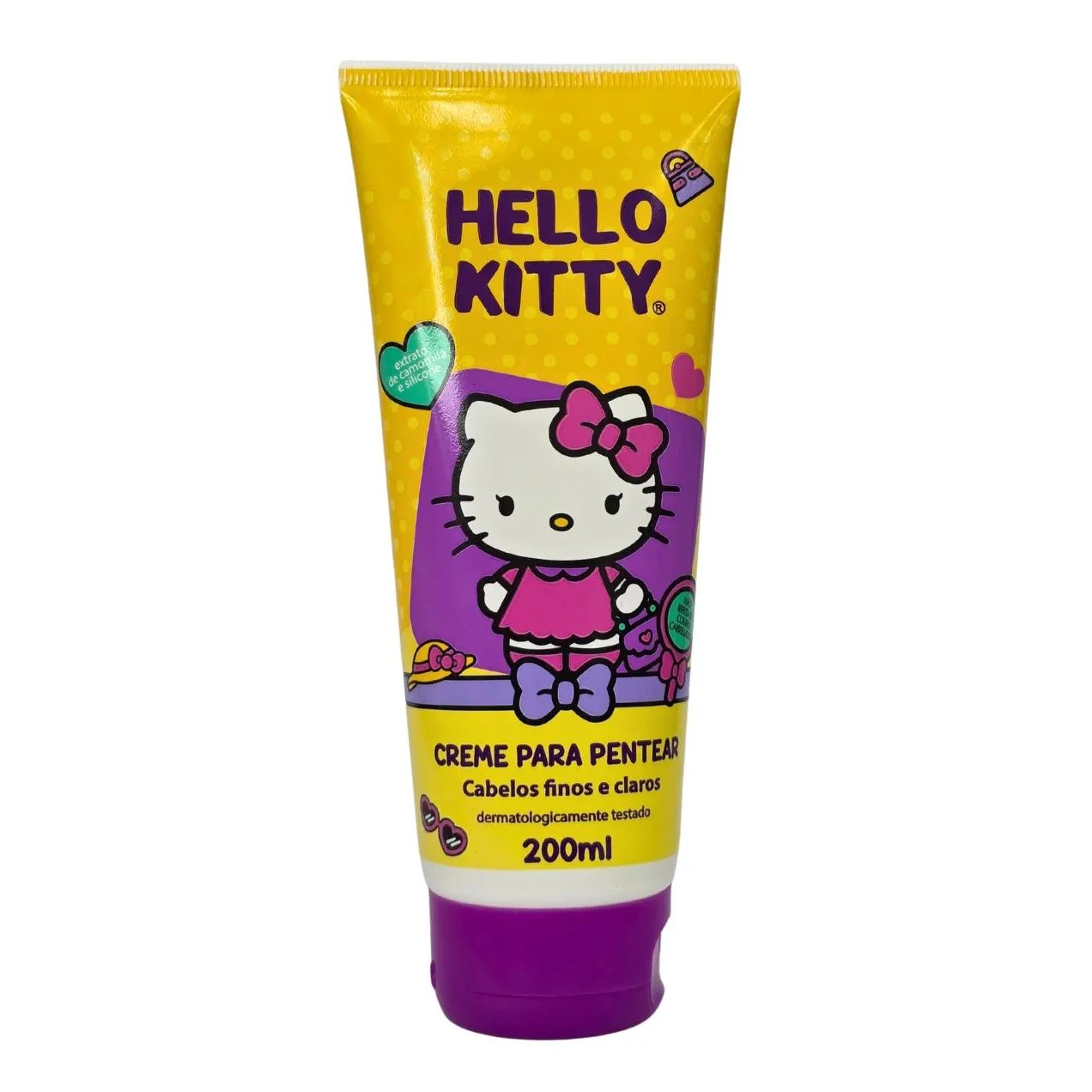 Creme para Pentear para Cabelos Finos e Claros Hello Kitty Cia. da Natureza 200Ml