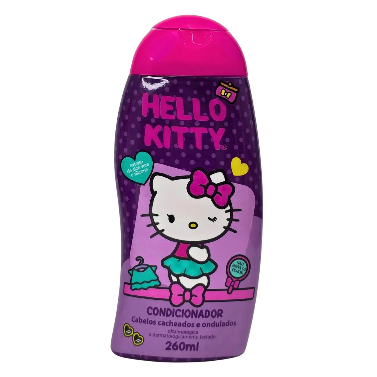 Condicionador Cabelos Cacheados e Ondulados Hello Kitty Cia. da Natureza 260Ml