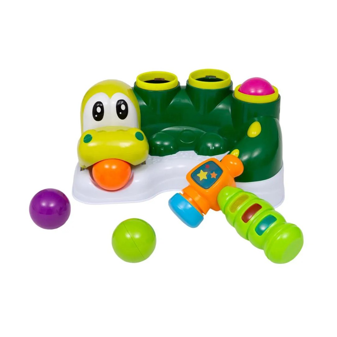 Brinquedo Jacaré Bate-Martelo com Bolinhas - Buba