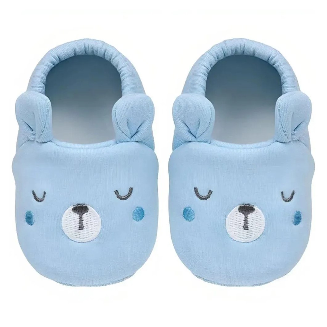 Pantufa Antiderrapante Urso Azul Buba 1824