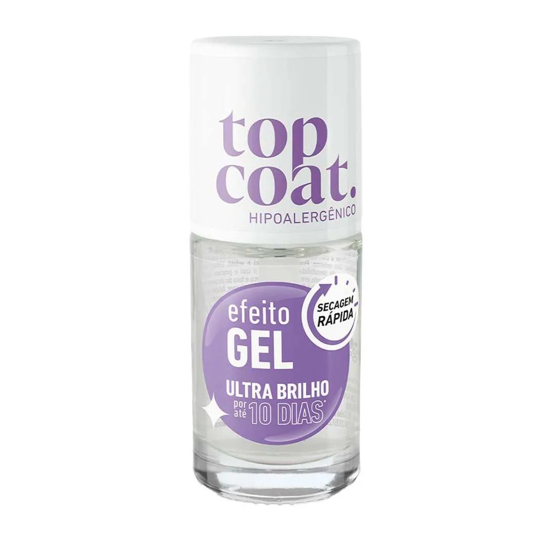 Esmalte Blant Coretrat Top Coat - Efeito Gel Incolor
