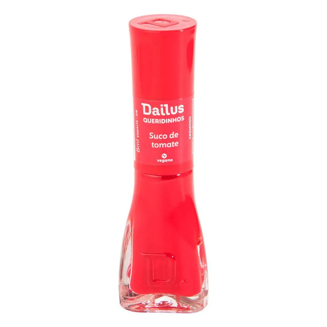 Esmalte Cremoso Tons Vermelho Dailus 218 Suco DE Tomate