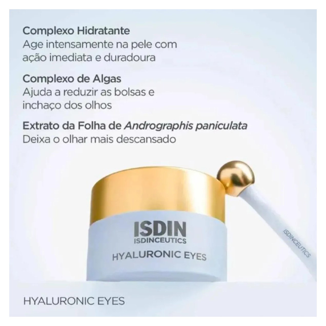 Gel Refrescante Antissinais para o Contorno dos Olhos Isdinceutics Hyaluronic Eyes 15G