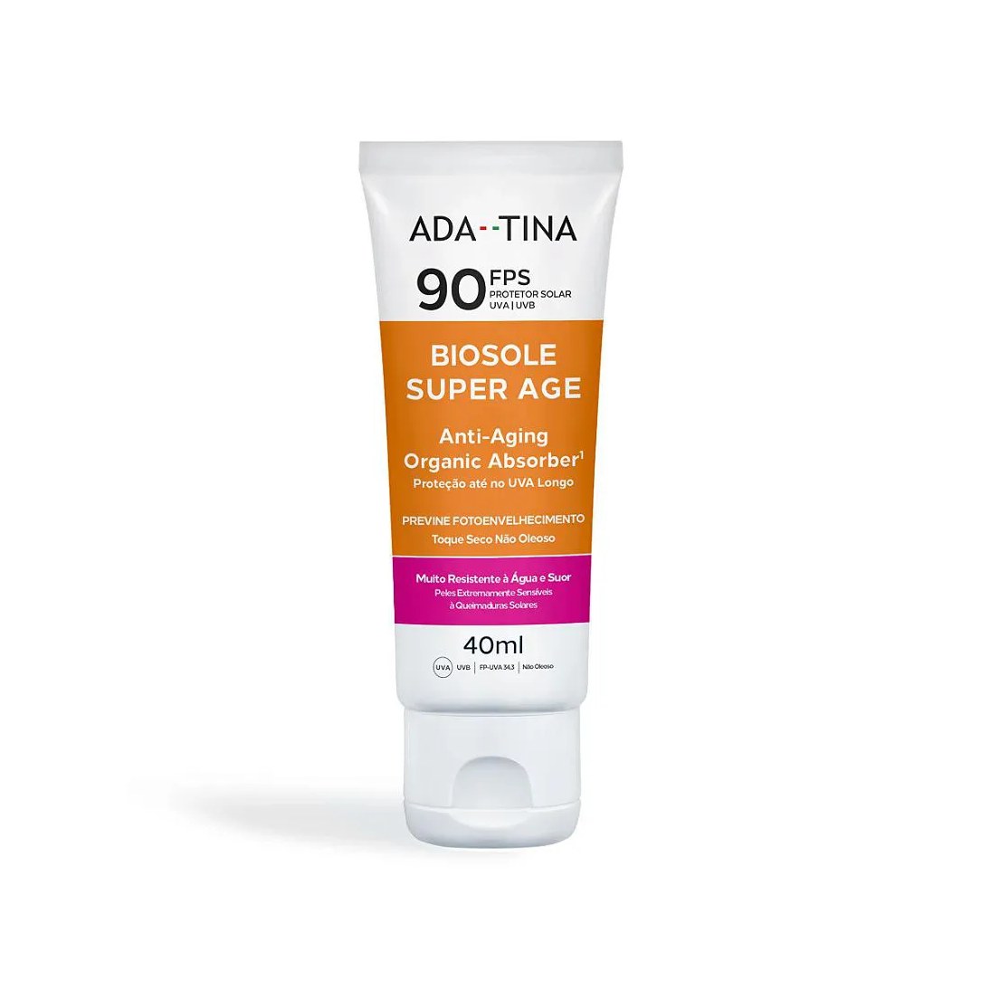 Ada Tina Biosole Super Age Fps 90 - Protetor Solar 40Ml