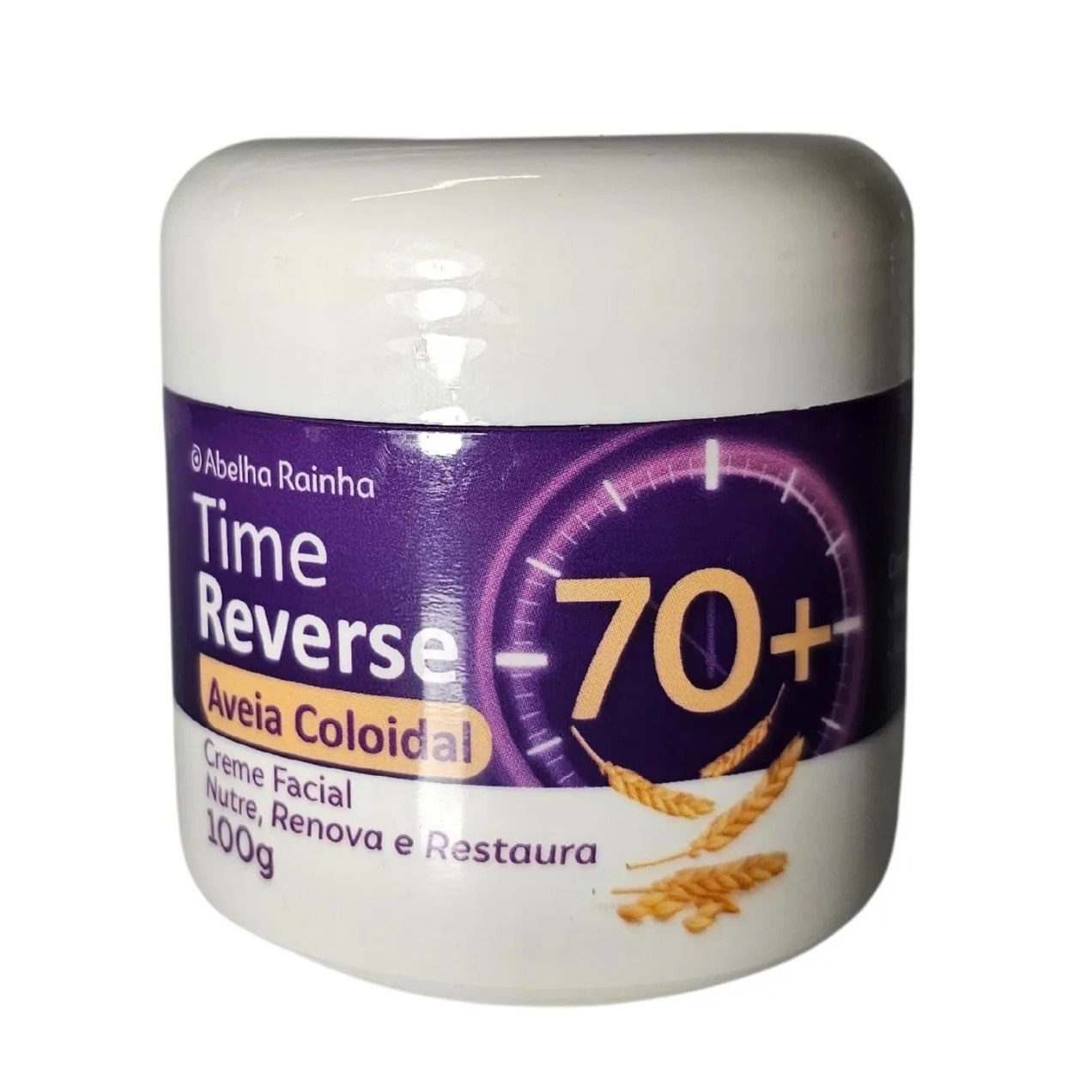 Creme Facial com Aveia Coloidal Nutri, Renova e Restaura 70+ Time Reverse Abelha Rainha 100G