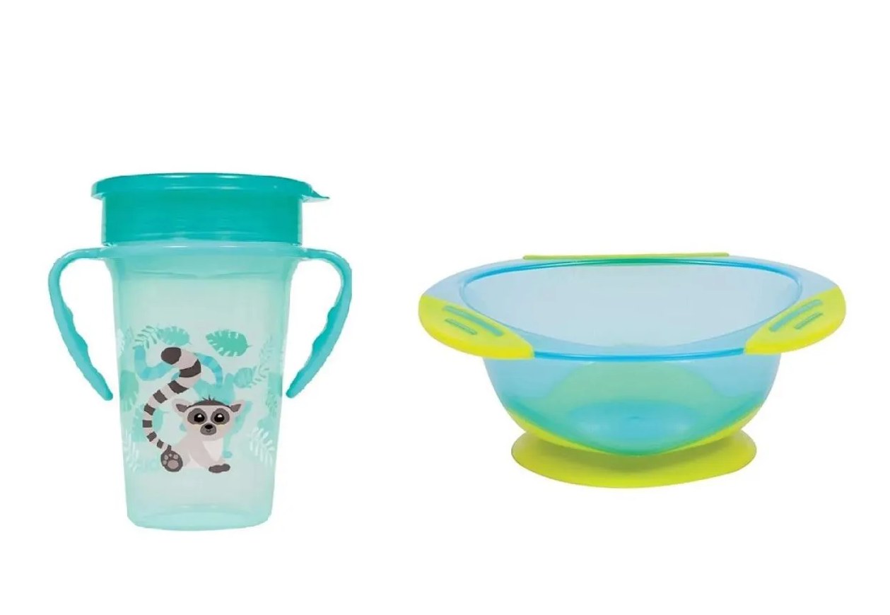 Kit Copo 360° 300Ml  + Prato Bowl Buba