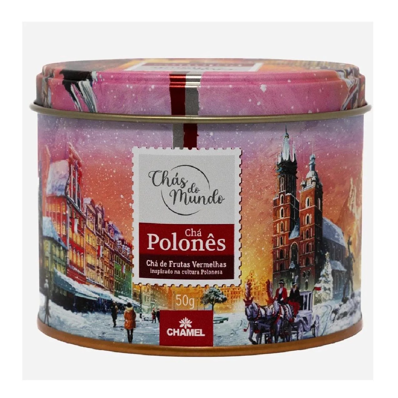 Chás do Mundo Lata Polonês 50G Frutas Vermelhas - Chamel