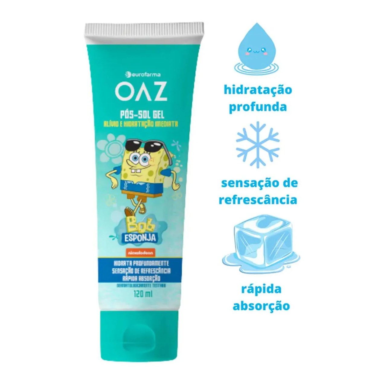 Pós-Sol Gel Infantil Oaz Bob Esponja 120Ml