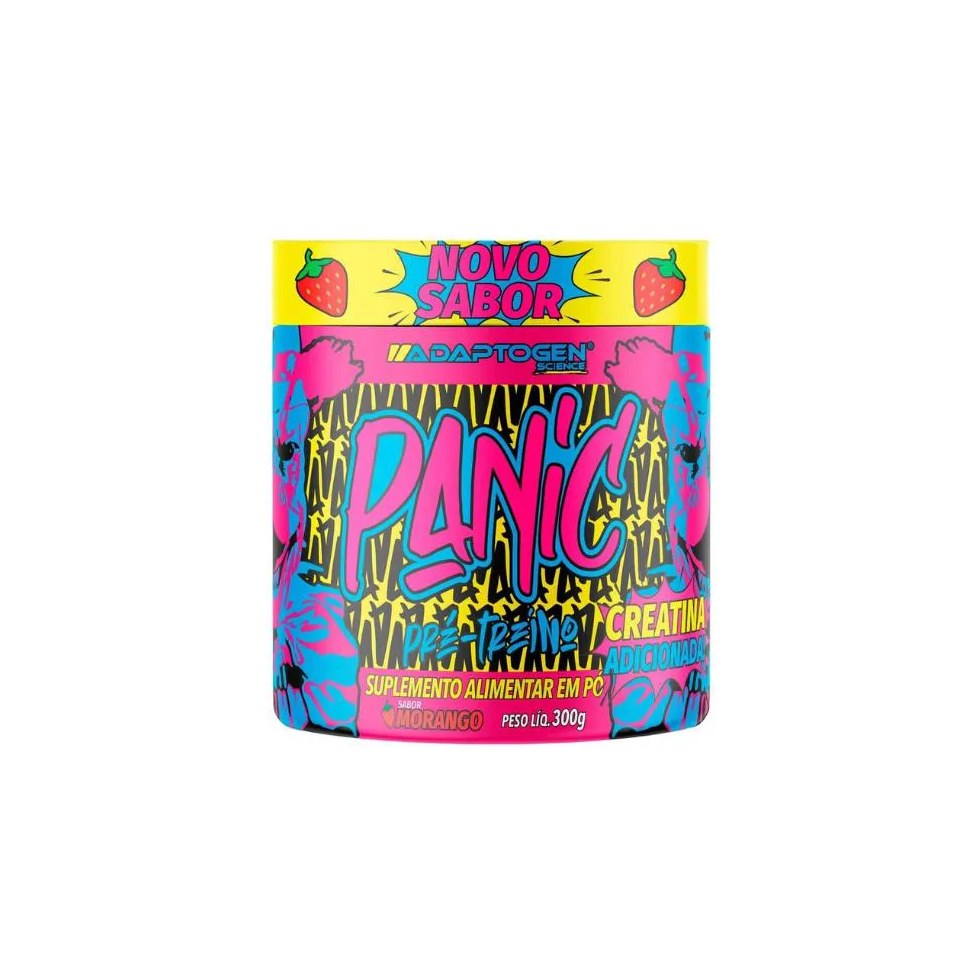 Panic Pre Workout Morango 300G – Adaptogen