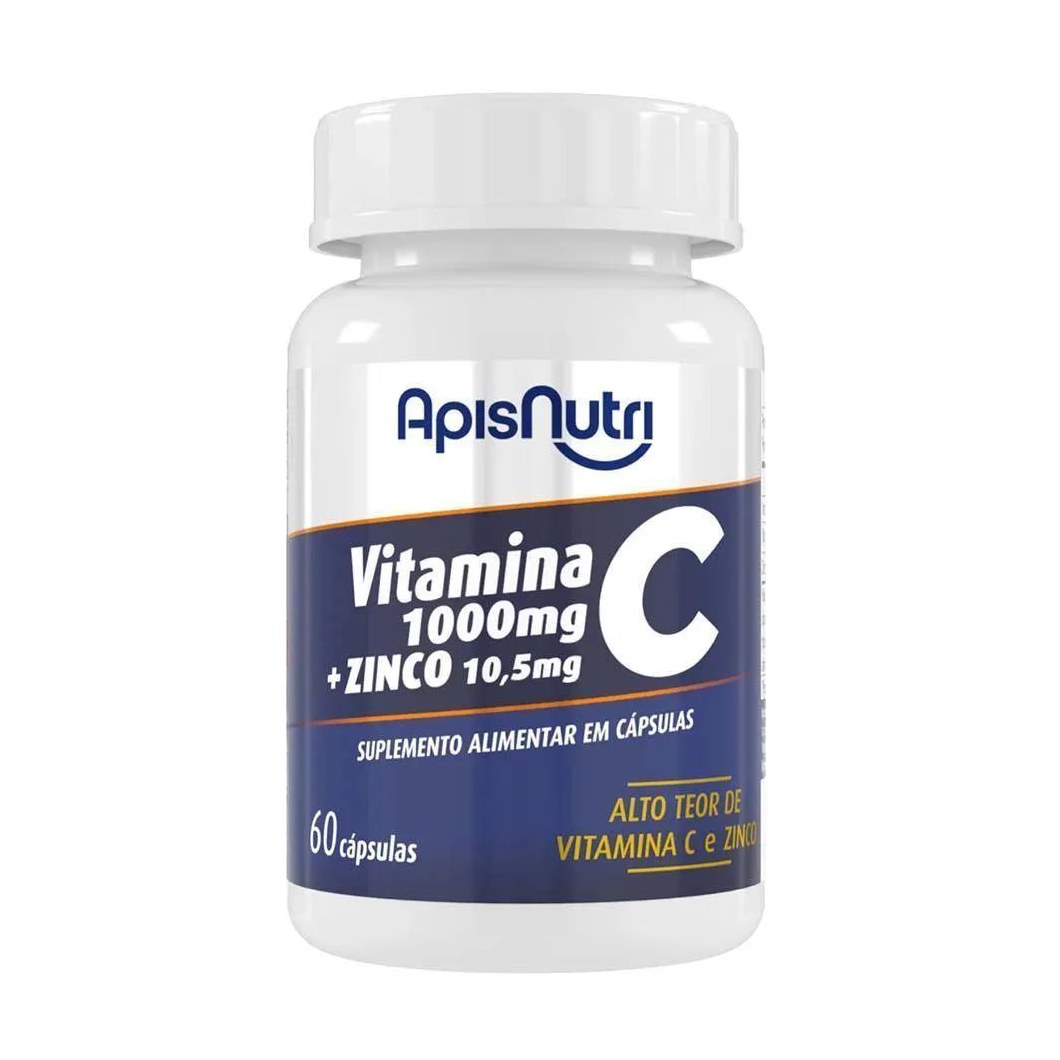 Suplemento de Vitamina C + Zinco Apisnutri 60 Cápsulas