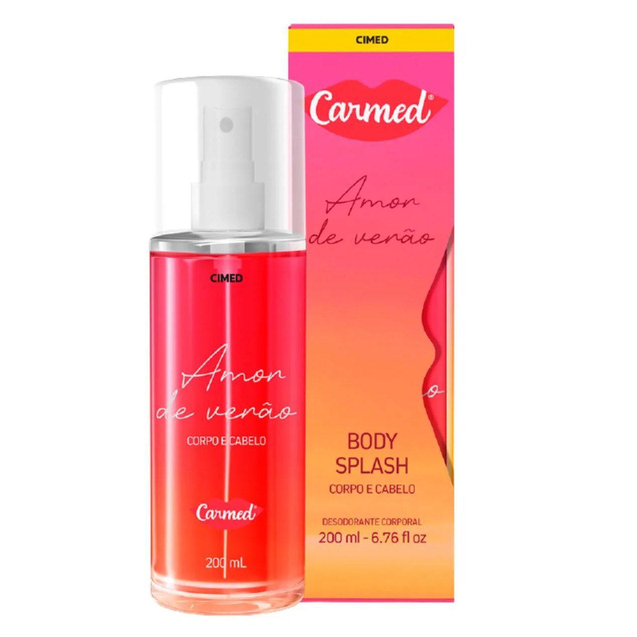 Body Splash Carmed Amor de Verão 200Ml – Fragrância Floral e Frutada Feminina