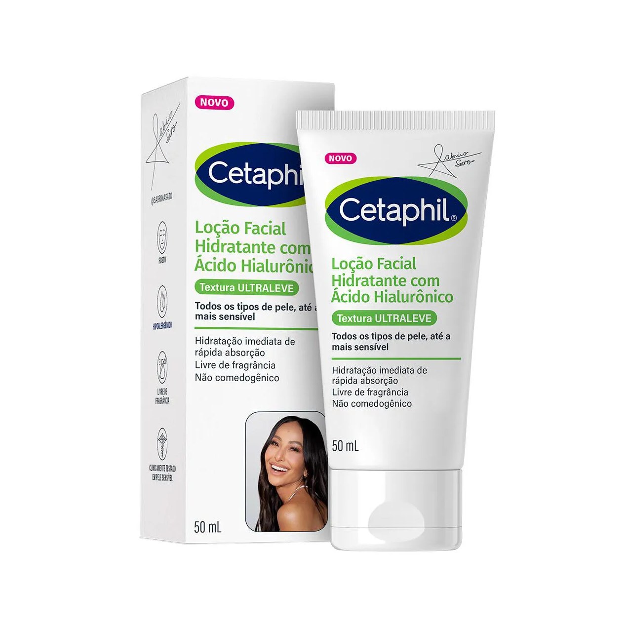 Loção Facial Hidratante com Ácido Hialurônico Cetaphil Ultraleve 50ml