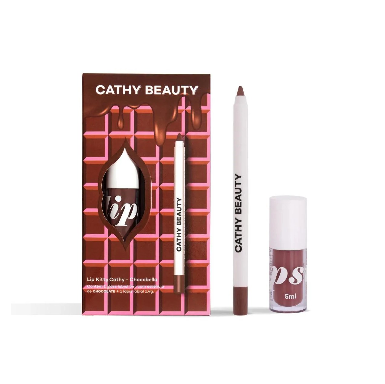 Cathy Beauty Kit Labial Lip Kitty Cathy Chocobella
