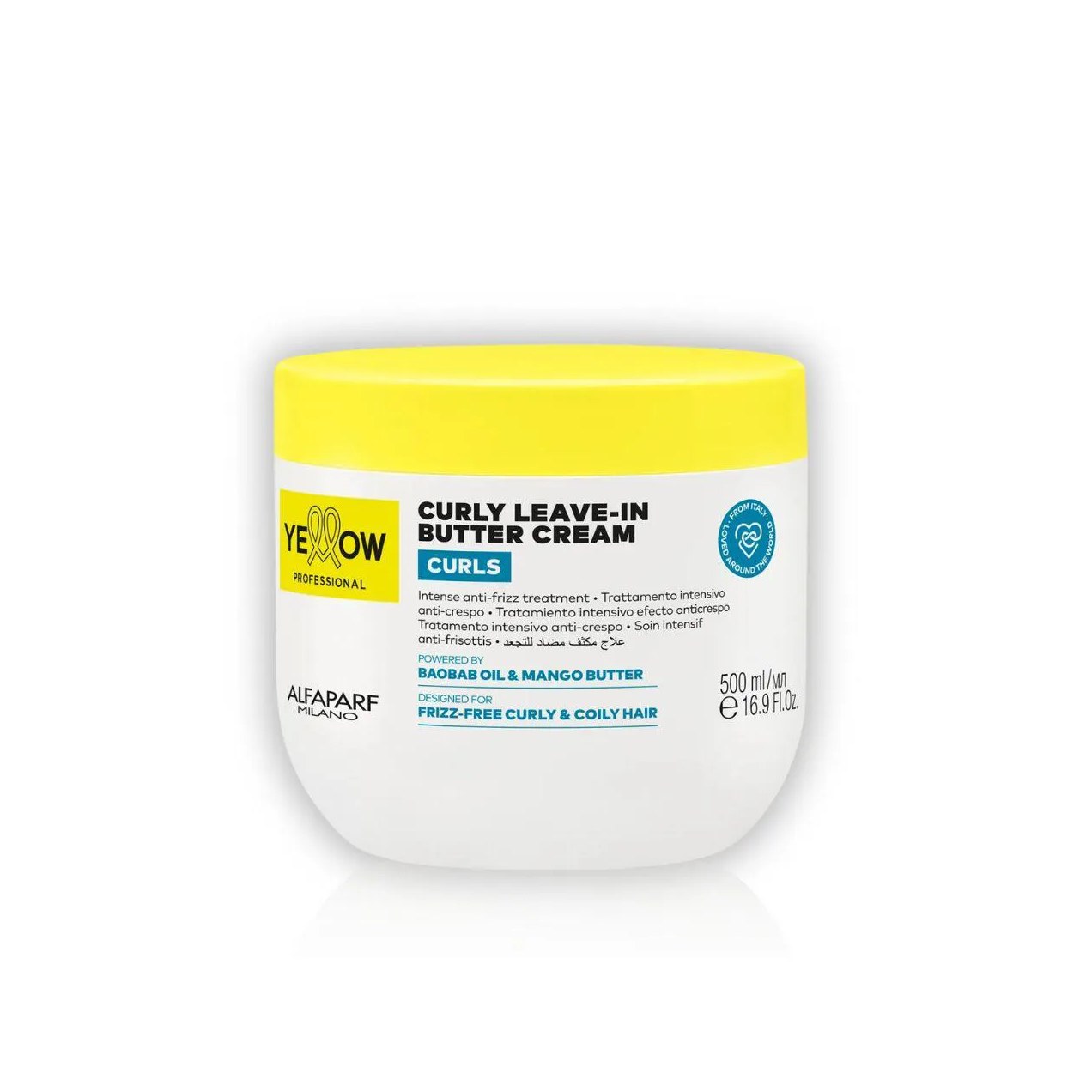 Curly Leave-In Butter Cream 500Ml Curls - Yellow