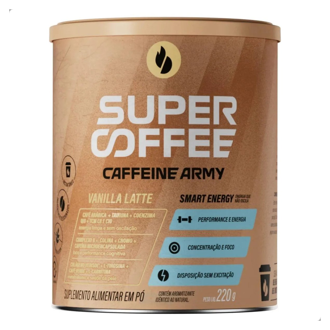 Café Super Coffee 3.0 Classic Size 220G Caffeine Army Baunilha