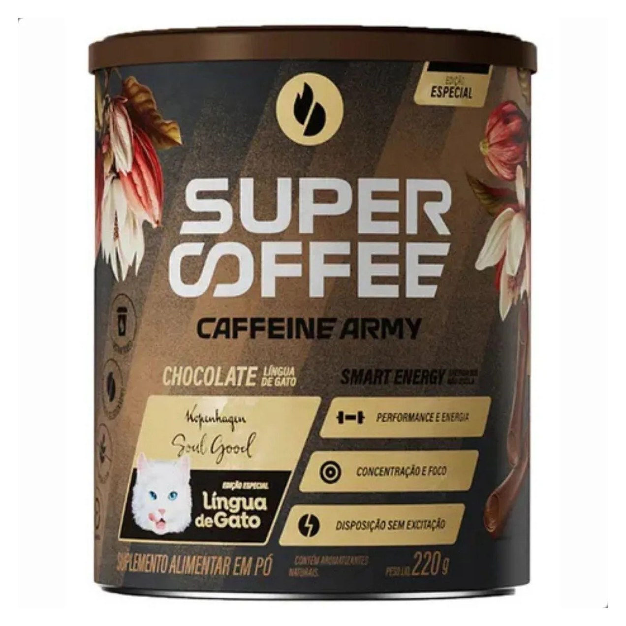 Café Super Coffee 3.0 Classic Size 220G Caffeine Army Chocolate Lingua DE Gato