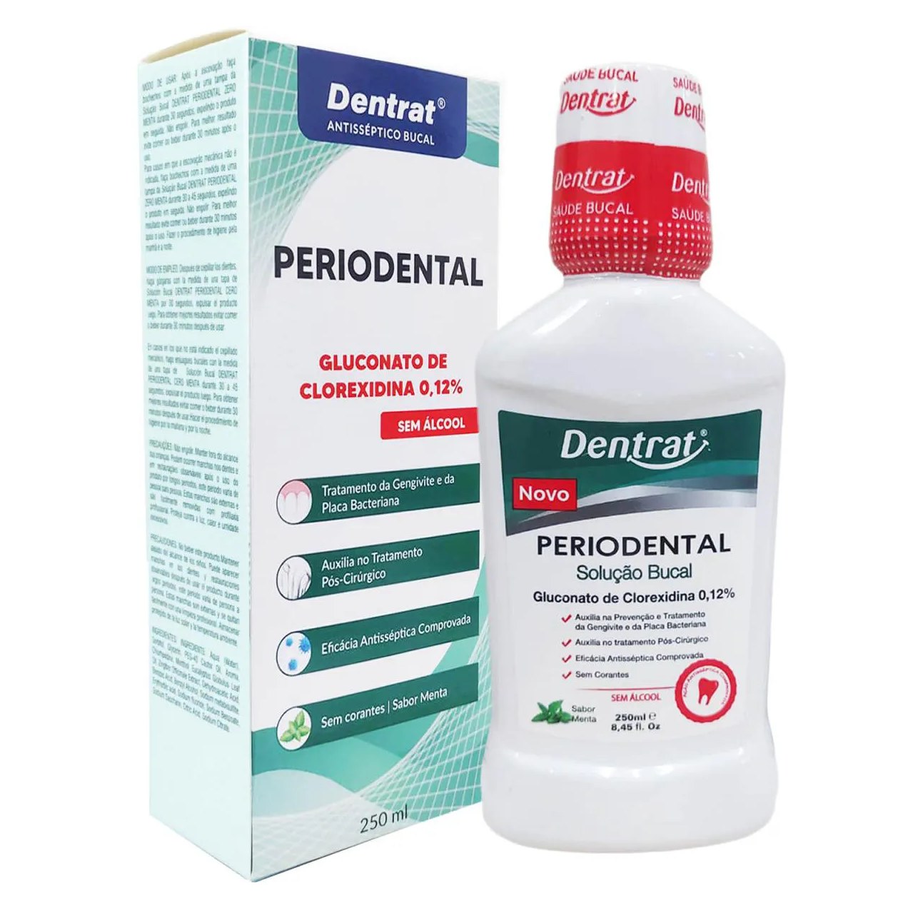 Solução Enxaguante Bucal Periodental Menta 250Ml SEM Álcool