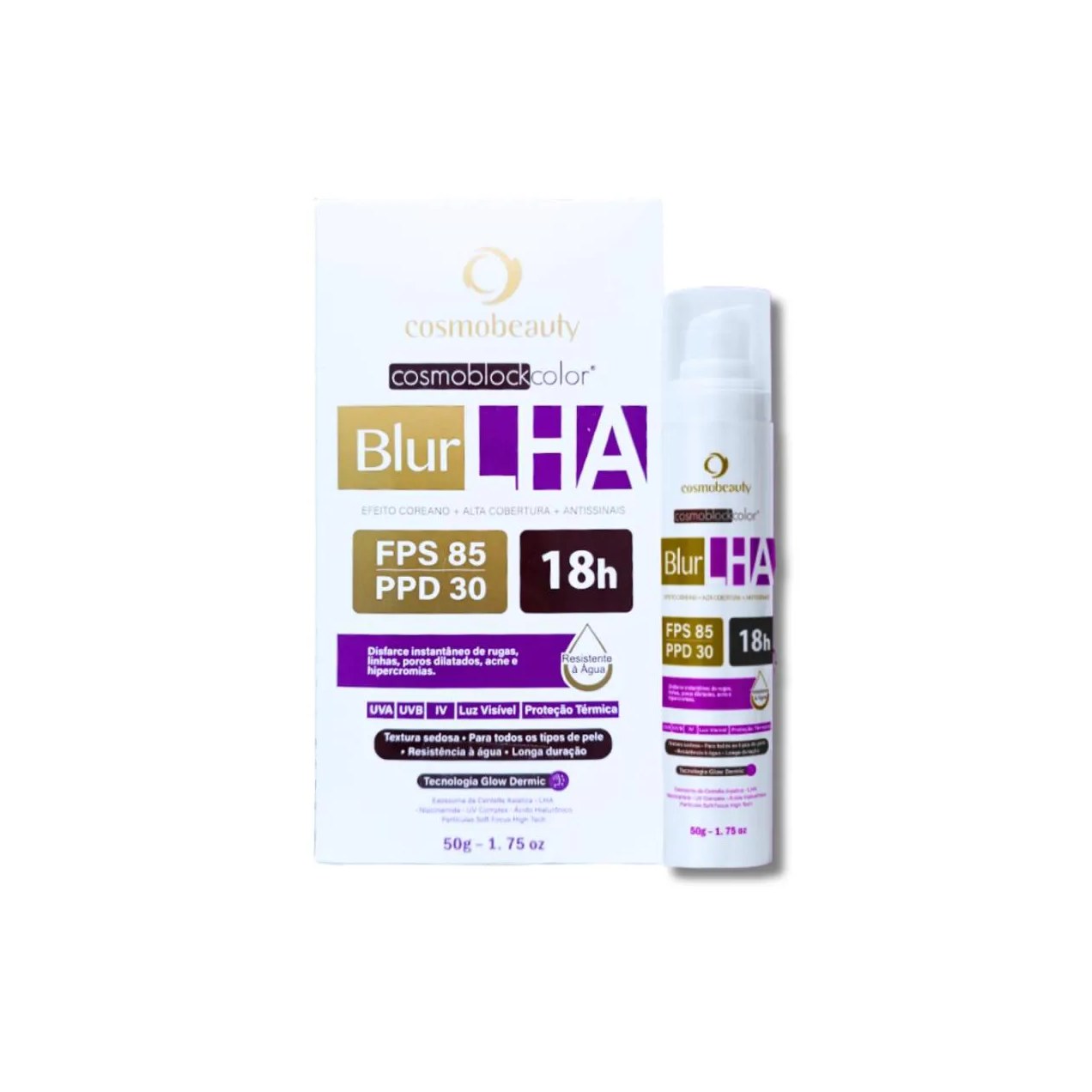 Cosmobeauty Blur Lha Filtro Fps 85 Efeito Pele Coreana 50G Chocolate