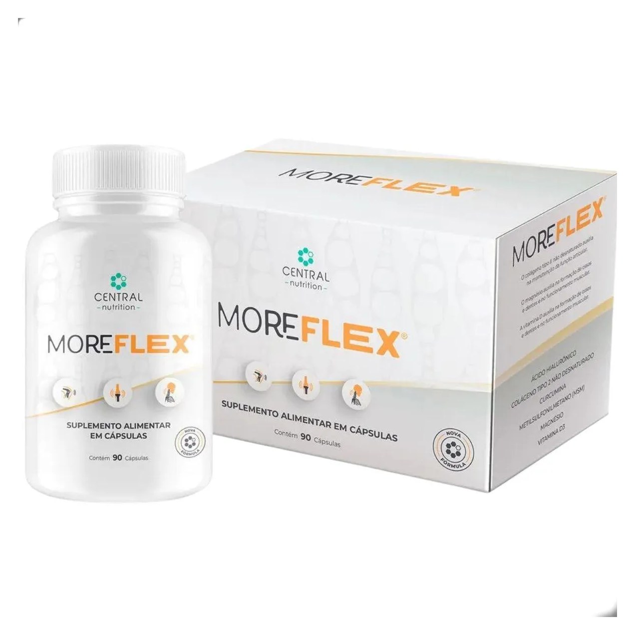 Moreflex Flexibilidade Articular 90 Cápsulas Central Nutrition SEM Sabor