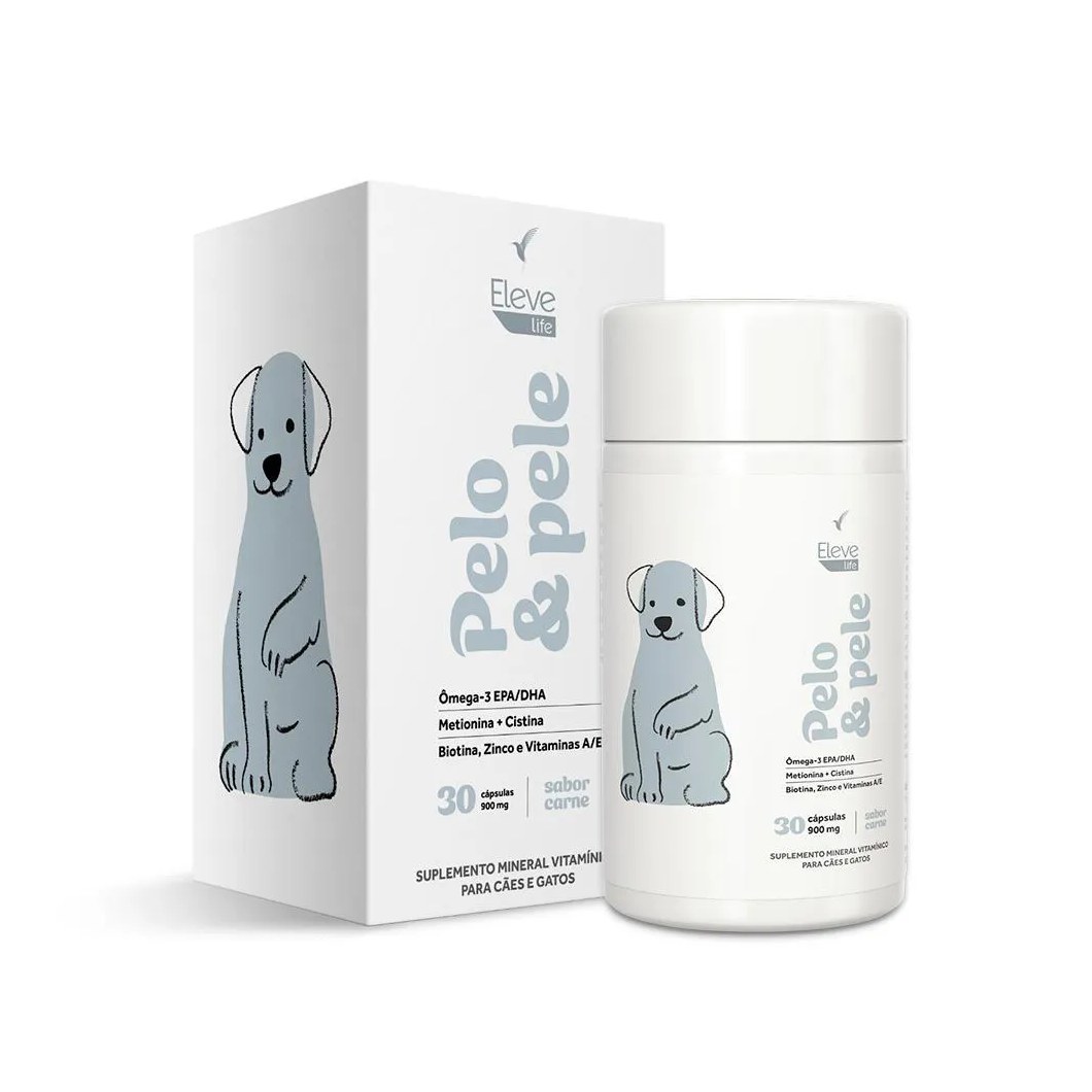 Pelo e Pele Ômega 3 + Aminoácidos + Zinco + Vitaminas 900 Mg