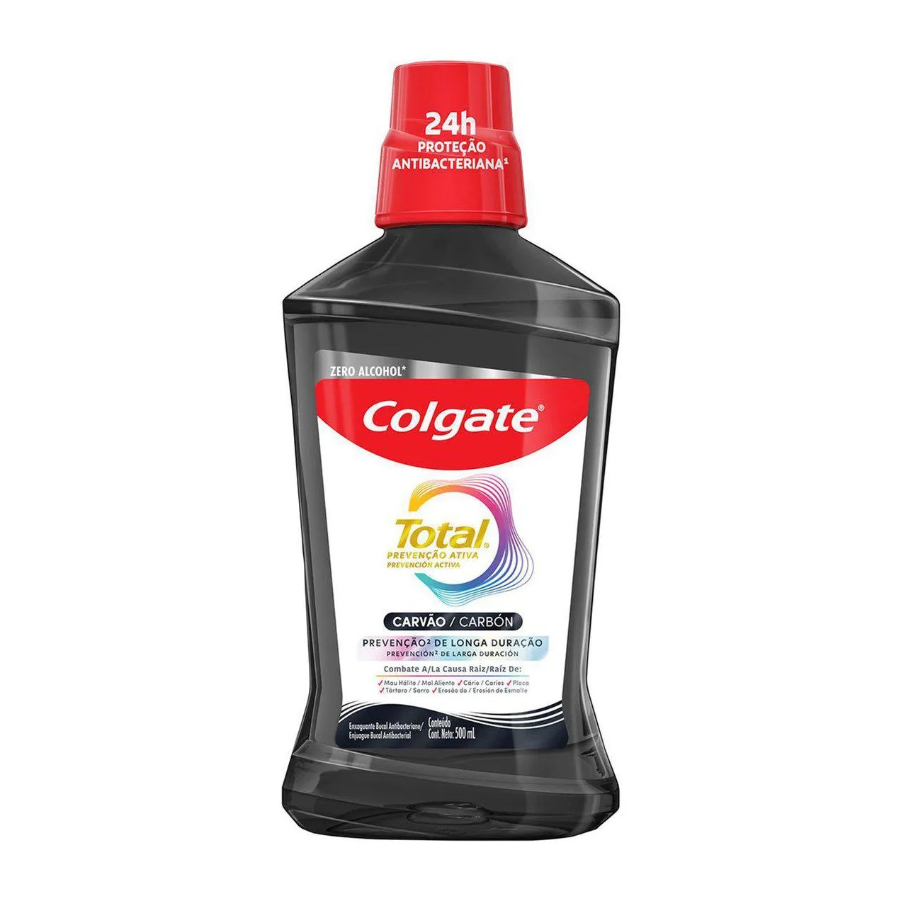 Enxaguante Bucal Sem Álcool Colgate Total 12 Carvão 500ml
