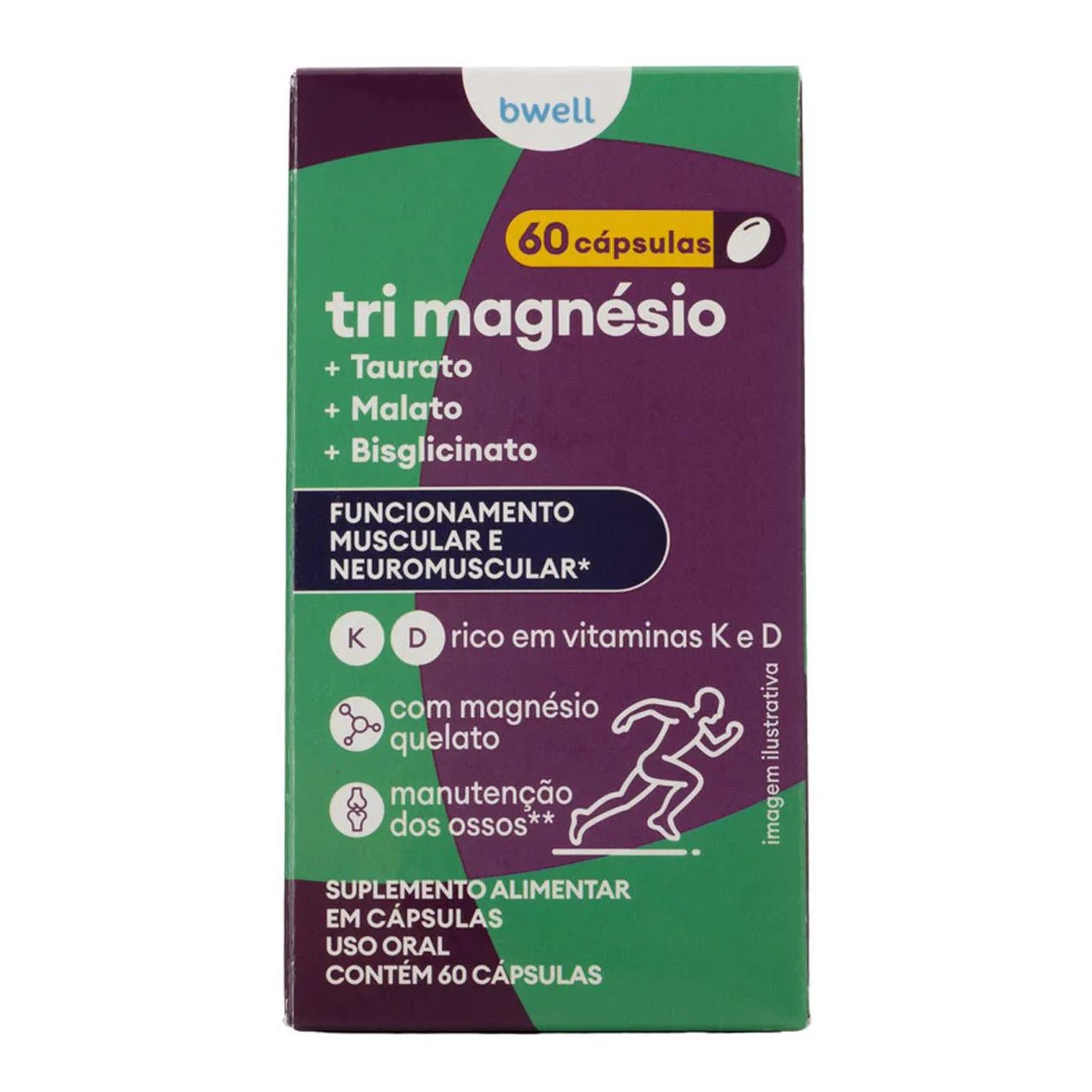 Tri Magnésio Bwell 60 cápsulas