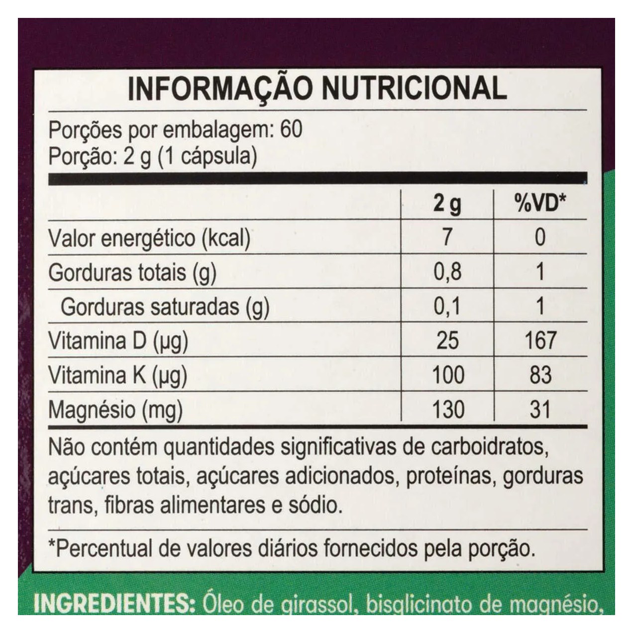 Tri Magnésio Bwell 60 cápsulas