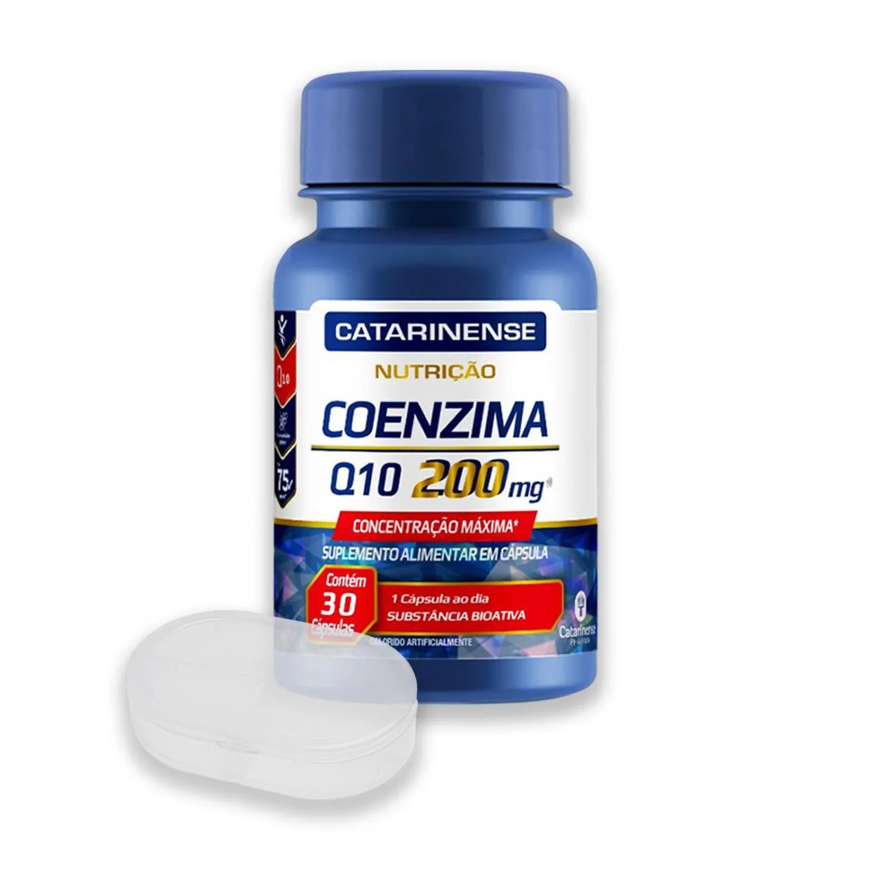 Kit Coenzima Q10 200Mg Catarinense 30 Cápsulas + Porta Cápsulas