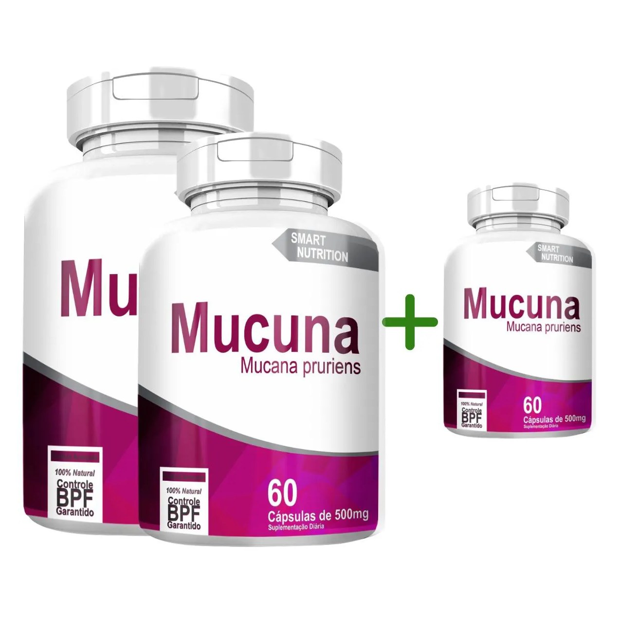 Mucuna Compre 2 Leve 3 com Total de 180 Capsulas