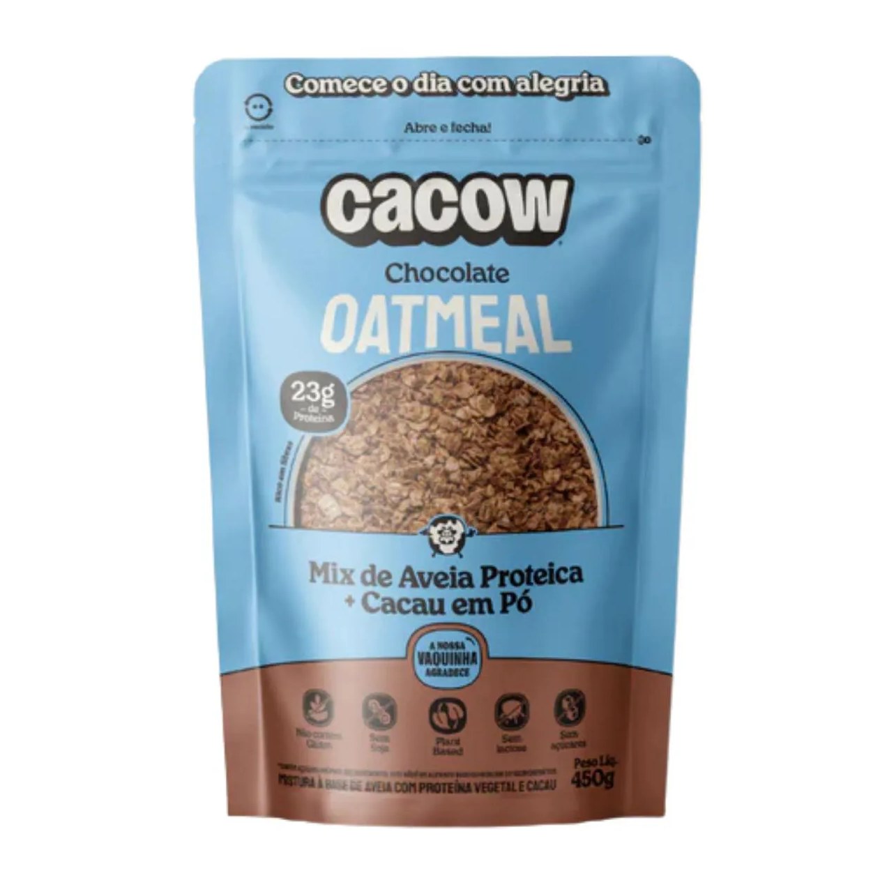 Mix de Aveia Proteica Oatmeal Cacow Chocolate 450G