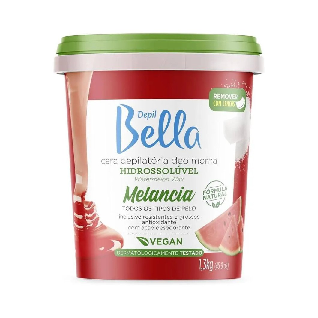 Cera Depilatória Depil Bella Melancia Hidratação 1,3 Kg