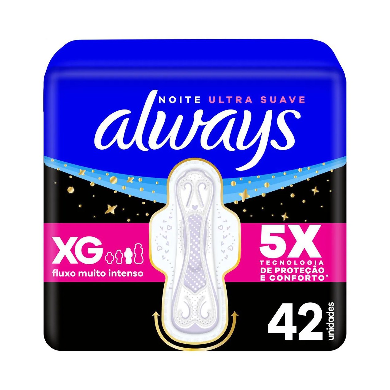 Absorvente Always Noite Ultra Suave com Abas 42 Unidades