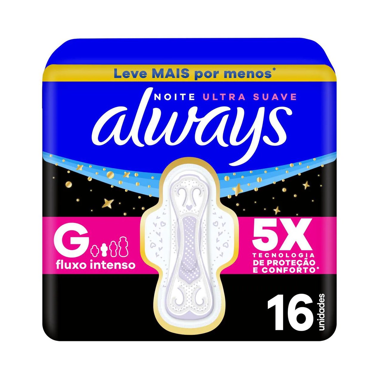 Absorvente Always Noite Ultra Suave com Abas 16 unidades