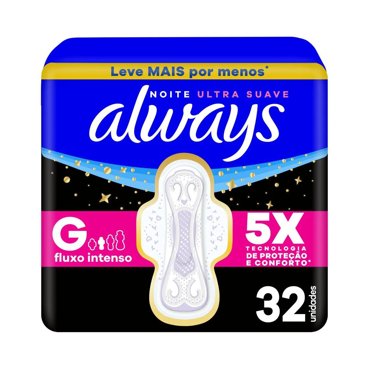 Absorvente Always Noite Ultra Suave com Abas 32 unidades