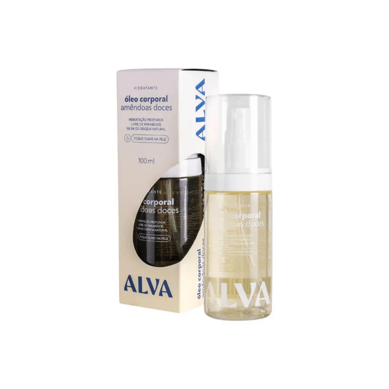 Óleo Corporal de Amêndoas Doces Puro 100Ml Alva