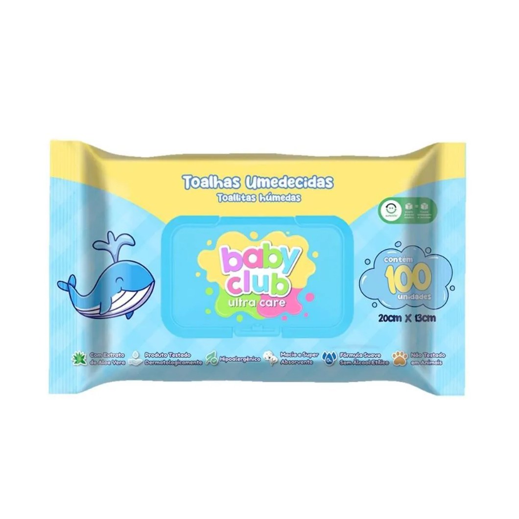 Baby Club Toalhas Umedecidas Premium 100 Folhas