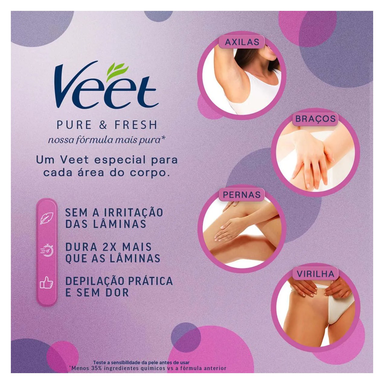 Creme Depilatório Veet Pure & Fresh Pele Normal 100ml