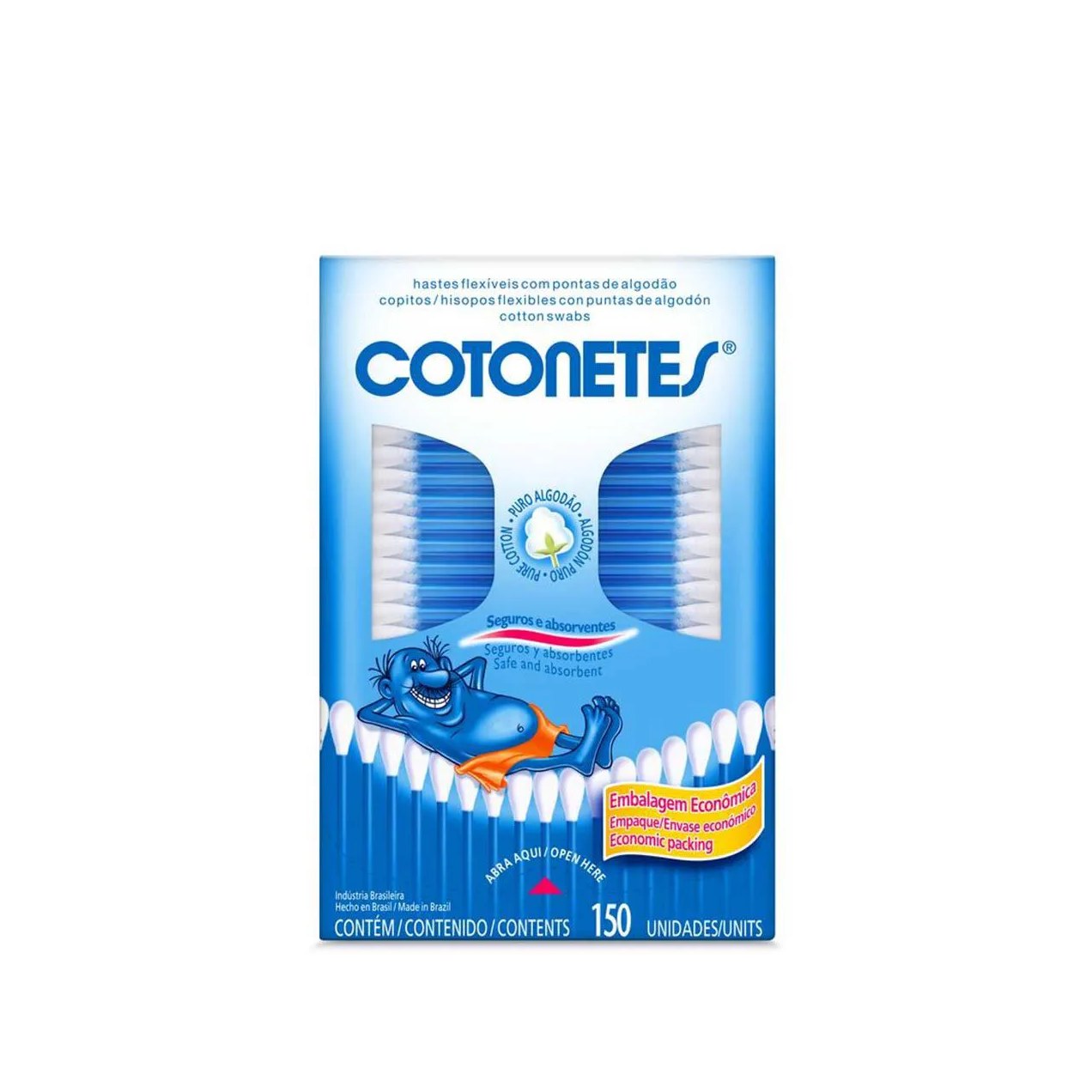 Hastes Flexíveis Cotonetes 150 Unidades
